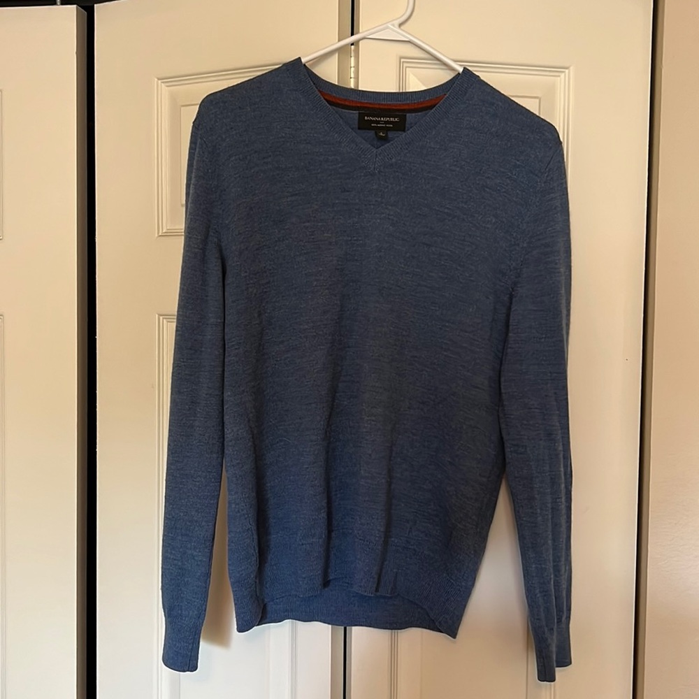 Banana Republic 100% Merino Wool Sweater - Blue - S